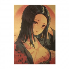 【B088】鬼灭之刃K款 怀旧复古牛皮纸海报 酒吧咖啡厅装饰画