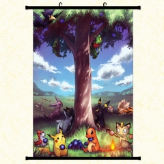 Pokemon Cartoon Wallscrolls Waterproof Anime Wallscrolls 30*45cm 60*40cm 60*90cm