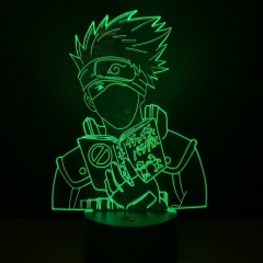 七彩3D小夜灯led新款闹钟火影忍者蓝牙音响app卧室宿舍创意节能灯