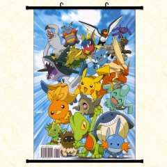 Pokemon Cartoon Wallscrolls Waterproof Anime Wallscrolls 30*45cm 60*40cm 60*90cm
