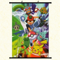 Pokemon Cartoon Wallscrolls Waterproof Anime Wallscrolls 30*45cm 60*40cm 60*90cm