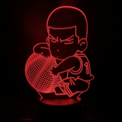 七彩渐变3d小夜灯usb灌篮高手蓝牙音响led台灯摆摊宿舍卧室床头灯