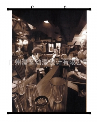 星际牛仔 CowboyBebop史派克 动漫挂画卷轴海报壁画布画周边定做