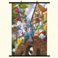 Pokemon Cartoon Wallscrolls Waterproof Anime Wallscrolls 30*45cm 60*40cm 60*90cm