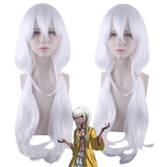 主圣达 新弹丸论破V3 夜长安洁 cosplay假发 纯白70cm卷发扎发
