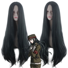 主圣达 新弹丸论破V3 真宫寺是清 藻绿色100CM cosplay假发