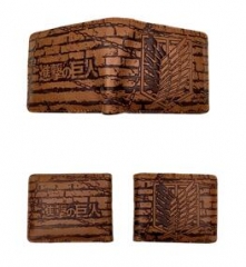 4 Styles Attack on Titan/Shingeki No Kyojin Cosplay PU Purse Folding Anime Short Wallet