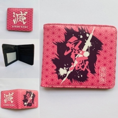 鬼灭之刃 PU全彩丝印二折短款卡包皮夹钱包 9.5X11CM 60G