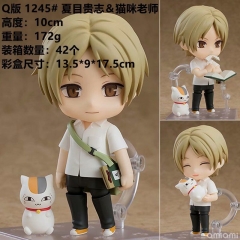 夏目友人帐猫咪老师Q1245# 换脸可动手办 高10cm 重量172g，彩盒尺寸13X9X17cm，一箱42个