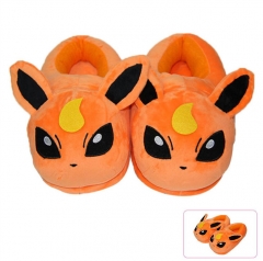 26.5CM Pokemon Flareon Pattern Japanese Cartoon For Adult Anime Plush Slipper