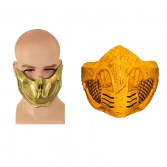 2 Styles Mortal Kombat Fighting Games Latex Material Headgear Half Face Scorpion Anime Mask
