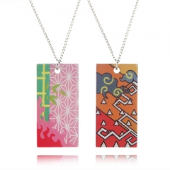 2 Styles Demon Slayer Japanese Anime Alloy Necklace