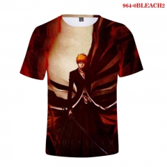 30 Styles Bleach Cosplay Japanese Anime Milk silk fabric Men T shirts