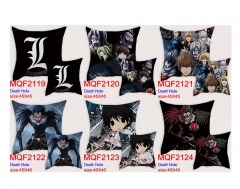 6 Styles Death Note Cartoon Soft Pillow Two-sided Pillows 45*45cm