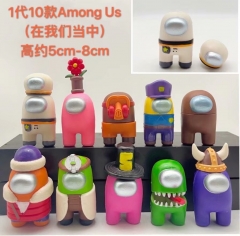 Among Us 1 Ver. Hot Game Character Collectible Anime Figure (10pcs/set)