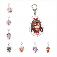 9 Styles Genshin Impact Decorative Cute Pattern Acrylic Keychain