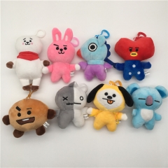 K-POP BTS BT21 SquarePants Cosplay Collectible Doll Anime Plush Toys ( 8pcs/set)