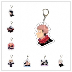 9 Styles Jujutsu Kaisen Decorative Cute Pattern Acrylic Keychain