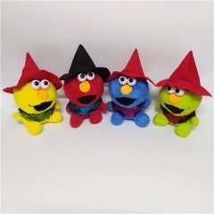 20cm Sesame Street Party Cosplay Collectible Doll Anime Plush Toy ( 4pcs/set)