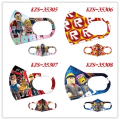 6 Styles Roblox Anime Ice Cotton Duplex Printing Mask