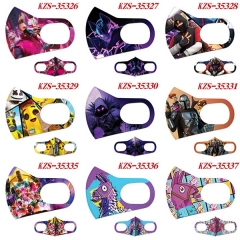 12 Styles Fortnite Anime Ice Cotton Duplex Printing Mask
