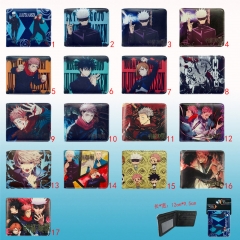 21 Styles Jujutsu Kaisen Cartoon Colorful Coin Purse Bifold PU Anime Short Wallet