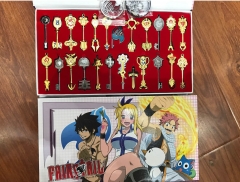 24pcs/Set Fairy Tail Anime Keychain Set