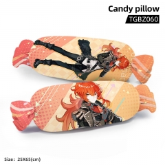Genshin Impact Diluc Ragnvindr Cartoon Cosplay Candy Shape Plush Stuffed Doll Cushion Pillow