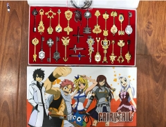 26pcs/Set Fairy Tail Anime Keychain Set