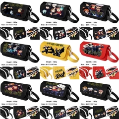 25 Styles Jujutsu Kaisen Double Layer Canvas Pencil Bag