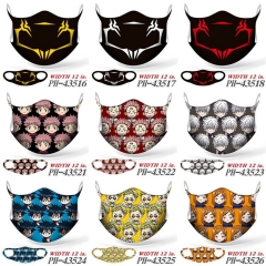 18 Styles Jujutsu Kaisen Anime Ice Silk Printing Mask