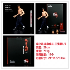 李小龙 龙虎争斗 布衣真衣服 三头雕 雕像手办 纪念版 一件12个 高约28cm 重量791g