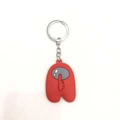 2 Styles Among Us Game Character Silica Gel Anime Keychain