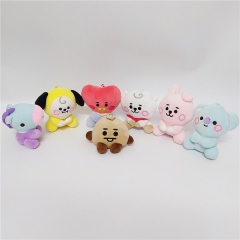 7PCS/SET  12CM K-POP BT21 BTS Bulletproof Boy Scouts Anime Plush Toy Doll