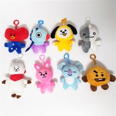 12CM K-POP BT21 BTS Bulletproof Boy Scouts Anime Plush Toy Doll（8pcs/set)