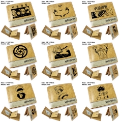 112 Styles Jujutsu Kaisen Anime  High Quality PU Fold Wallet and Purse