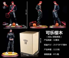 32CM Slam Dunk Hanamichi Sakuragi Cartoon Cosplay Anime PVC Figure Model Collection Toy