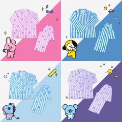 7 Styles BT21 K-POP BTS Bulletproof Boy Scouts Cartoon Spring and Autumn Pajamas Anime Suit Pyjamas Costume