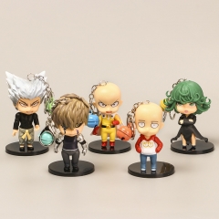 5pcs/set One Punch Man Japanese Cartoon Character Anime PVC Figure Keychain