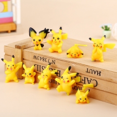9pcs/set Pokemon Pikachu Japanese Cartoon Character Anime PVC Figure