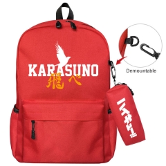 16 Styles Haikyuu 动漫大号背包+笔袋文具盒组合防水帆布尼龙笔袋背包