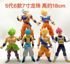 5代6款7寸七龙珠手办模型玩具18cmPVC摆件,