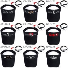 8 Styles Death Note Anime Visor Sun Hat and Cap