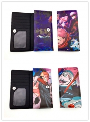 3 Styles Jujustu Kaisen Cartoon Colorful Coin Purse PU Button Anime Long Wallet