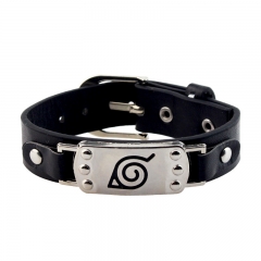 Naruto Japanese Cartoon Leather Anime Bracelet