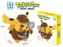 Pokemon Detective Pikachu Anime Building Blocks Funny Board Game