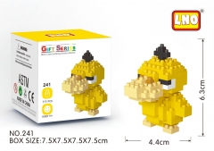 Japanese Pokemon Psyduck Cute Anime Mini Plastic Kids Toy Building Blocks