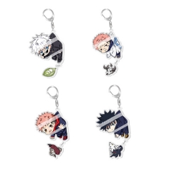 4 Styles Jujutsu Kaisen Cartoon Pendant Key Chain Anime Acrylic Keychain