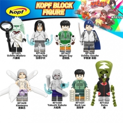 8 Styles Naruto Anime Cartoon Model Miniature Building Blocks Collection 4.5CM #KF6126
