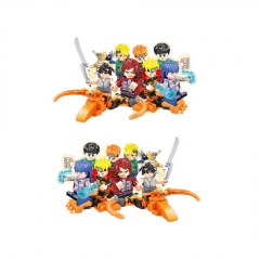 8 PCS/SET Naruto Anime Cartoon Model Miniature Building Blocks Collection 4.5CM #DLP9131